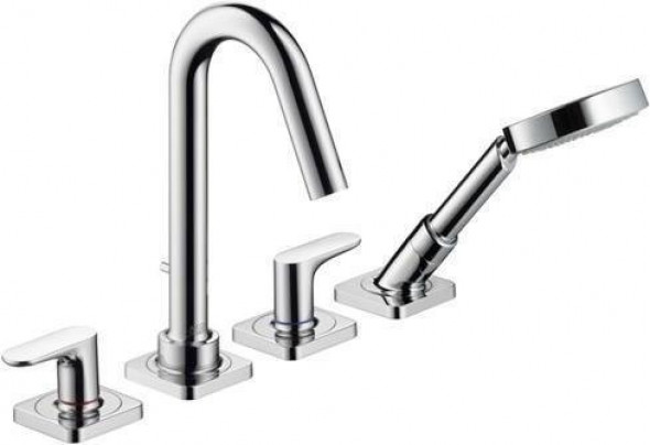 Axor Citterio M bateria 4-otworowa do montażu na cokole z płytek chrom 34454000