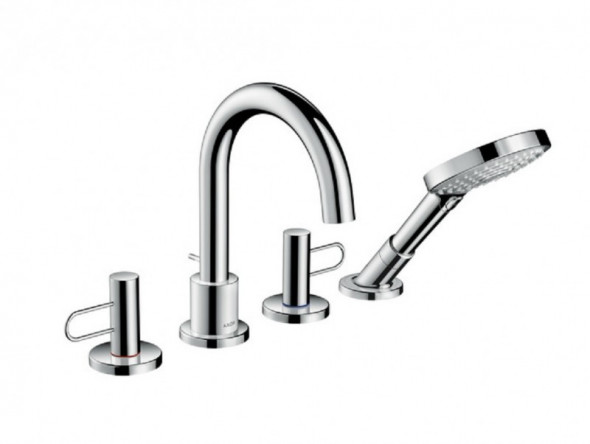 Axor Uno bateria wannowa 4-otworowa na brzeg wanny uchwyt loop chrom połysk 38445000