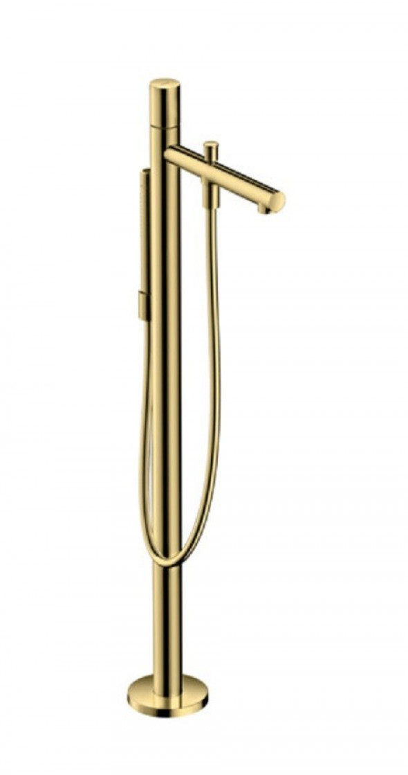 Axor Uno bateria wannowa wolnostojąca uchwyt zero złoty polerowany 45416990