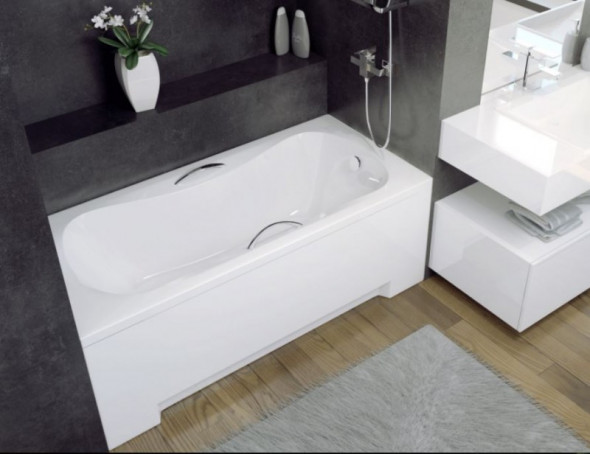BESCO Aria Plus wanna prostokątna z dwoma uchwytami 150x70 akryl biały