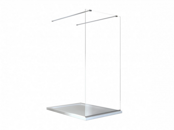 BESCO Aveo Due kabina prysznicowa walk-in 90 cm  przeźroczyste chrom AVD-90-195