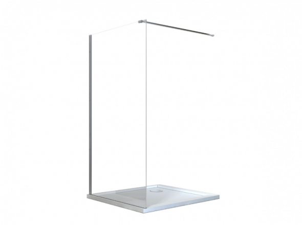 BESCO Aveo kabina prysznicowa walk-in 110 cm przeźroczyste chrom AV-110-195-C