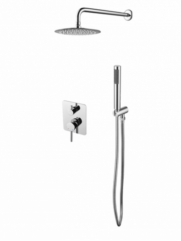 BESCO Illusion I zestaw podtynkowy z deszczownicą i słuchawką chrom BP-DII-CH