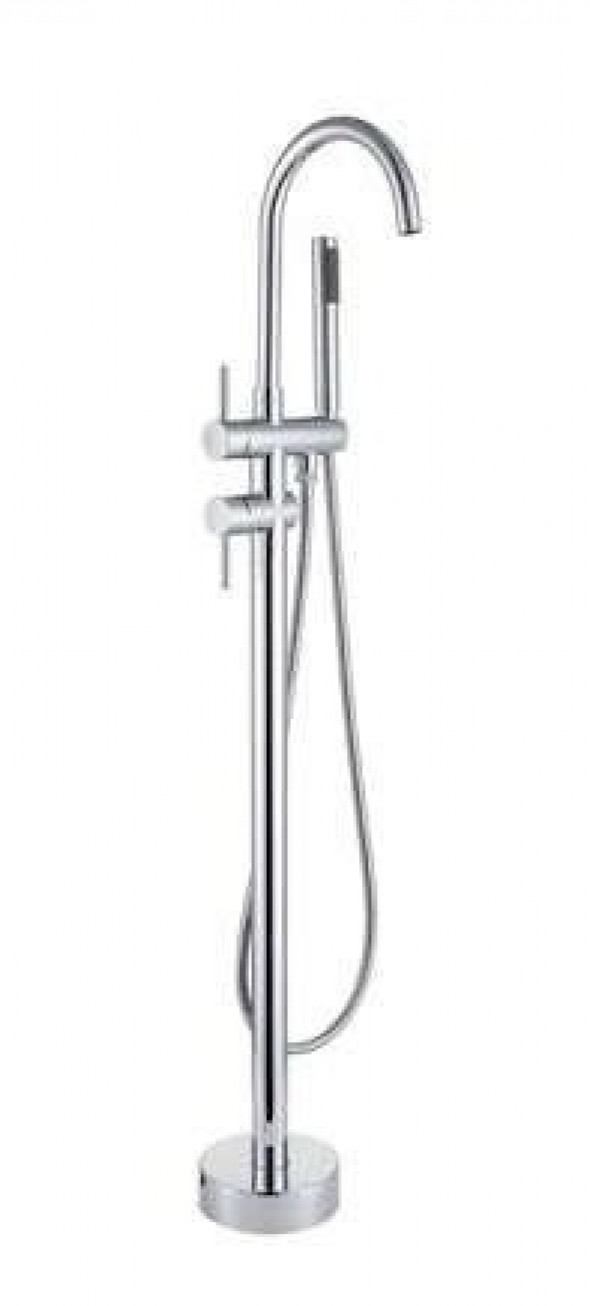 BESCO Illusionn II bateria wannowa wolnostojąca podłogowa 110 cm chrom BW-III-CH