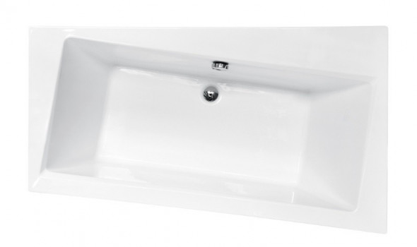 BESCO Infinity wanna asymetryczna prawa 160x100 biały WAI-160-NP