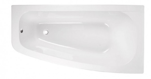 BESCO Luna wanna asymetryczna prawa 150x80 biały WAL-150-NP