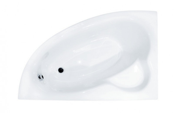 BESCO Natalia wanna asymetryczna lewa + uchwyty + zagłówek 150x100 biały WAN-150-NLS