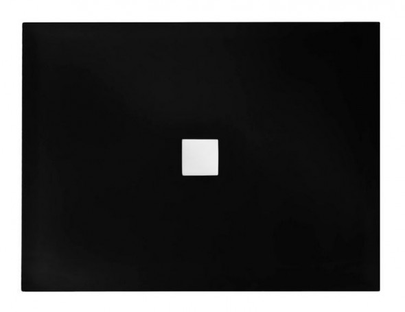 BESCO Nox Ultraslim Black brodzik prostokątny z konglomeratu 140x90