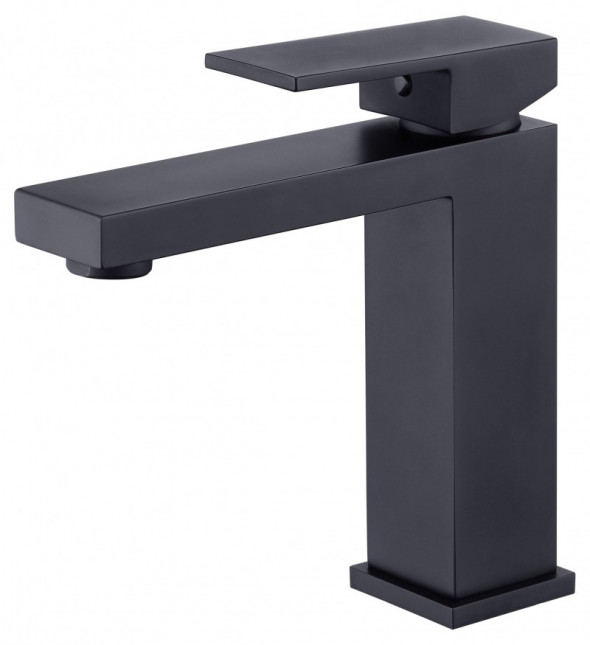 BESCO Varium I bateria umywalkowa niska czarny mat BU-VII-CZ