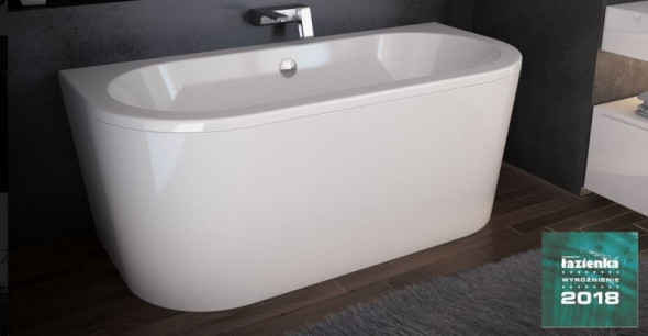 BESCO Vista wanna wolnostojąca przyścienna 170x75 kompozyt Gelcoat biały