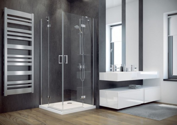 BESCO Viva 195 Kabina kwadratowa 80x80 drzwi otwierane przeźroczyste