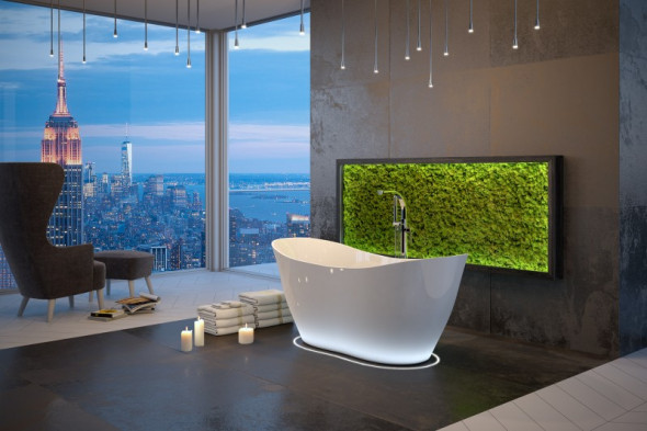 Besco Viya wanna wolnostojąca 160x70 lany marmur biały VIYA 160