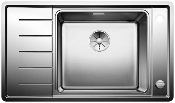 Blanco Adano XL 6 S-IF compact zlewozmywak 1 komora z ociekaczem lewa wpuszczana w blat lub na równi z blatem stal szlachetna 523002