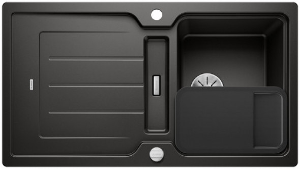 Blanco CLASSIC NEO 5 S zlewozmywak 1 komora wpuszczana w blat z ociekaczem z deską kolor czarny 525862