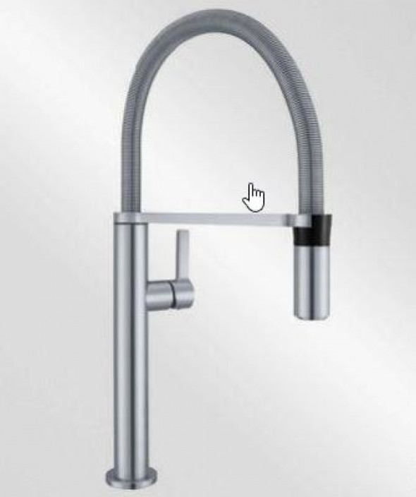 Blanco Culina-S MINI bateria zlewozmywakowa z elastyczną wylewką stal 519844