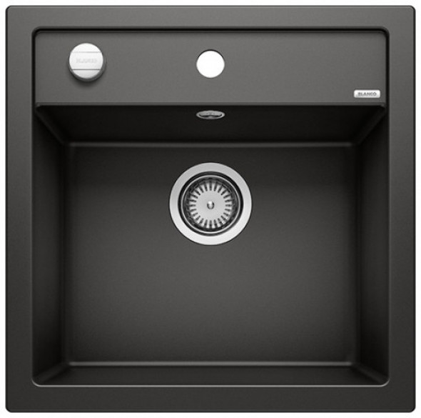 Blanco DALAGO 5 Silgranit PuraDur II zlewozmywak granitowy z korkiem automatycznym 1 komora kolor czarny 525871