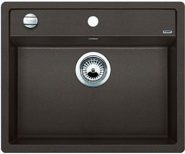 Blanco Dalago 6 Silgranit PuraDur II zlewozmywak granitowy z korkiem automatycznym 1 komora kolor kawowy 515066