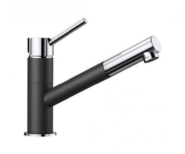 Blanco Kano-S bateria zlewozmywakowa z wyciąganą wylewką antracyt/stal 525038