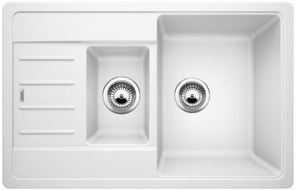 Blanco Legra 6 S compact Silgranit PuraDur II zlewozmywak granitowy 1,5 komory kolor biały 521304
