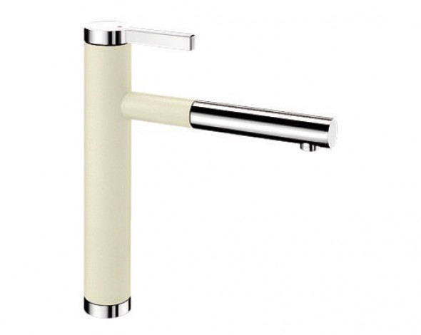 Blanco Linee-S bateria zlewozmywakowa z wyciąganą wylewką jaśmin/chrom 518442