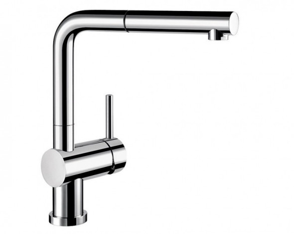 Blanco Linus-S-F bateria zlewozmywakowa podokienna z wyciąganą wylewką chrom 514023