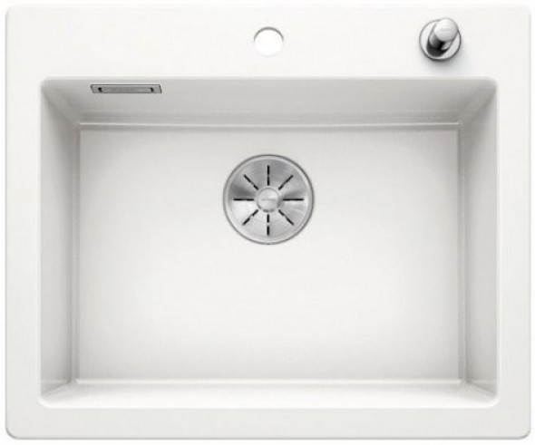 Blanco Palona 6 zlewozmywak ceramiczny 1 komora wpuszczana w blat z korkiem InFino kolor biały 524731