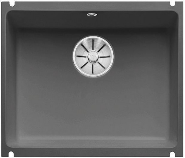 Blanco Subline 500-U zlewozmywak ceramiczny 1 komora podwieszana z korkiem InFino kolor bazaltowy 523739