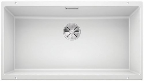 Blanco Subline 800-U Silgranit PuraDur II zlewozmywak granitowy z korkiem InFino komora podwieszana kolor biały 523145
