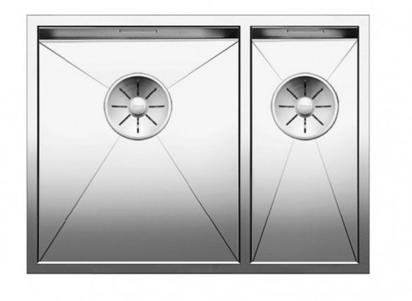 Blanco Zerox 340/180-U zlewozmywak dwie komory podwieszane lewy stal szlachetna gładka 521613