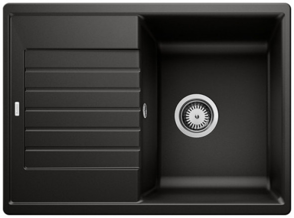 Blanco Zia 45 S Compact Silgranit PuraDur II zlewozmywak granitowy 1 komora z ociekaczem bez korka automatycznego kolor czarny 526009
