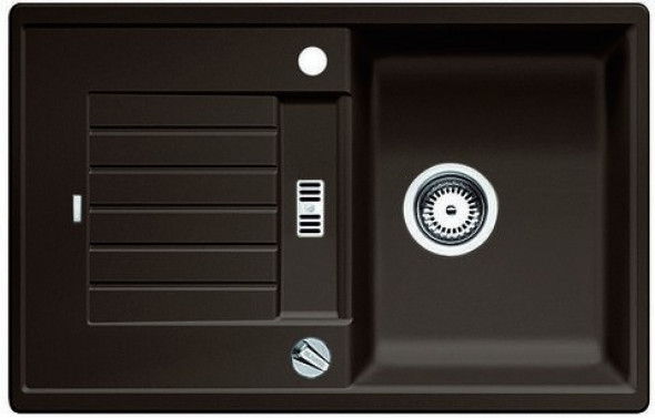 Blanco Zia 45 S Silgranit PuraDur II zlewozmywak granitowy 1 komora z ociekaczem,z korkiem automatycznym kolor kawowy 515069