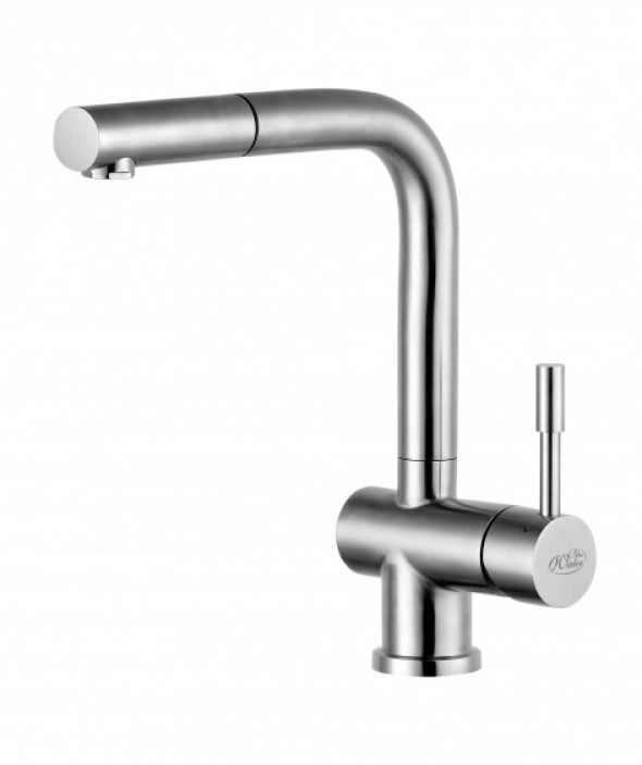 Blue Water Corsa Inox bateria kuchenna z wyciąganą wylewką stal nierdzewna szczotkowana