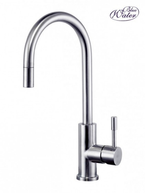 Blue Water Lima Inox bateria kuchenna z wyciąganą wylewką stal nierdzewna szczotkowana