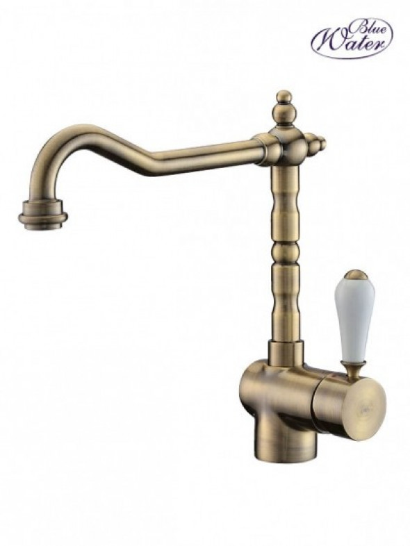 Blue Water Sycylia bateria kuchenna retro mosiądz antyczny
