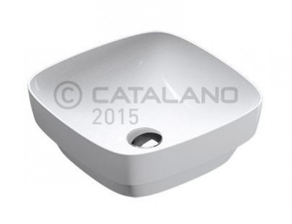 Catalano Green LUX 40 umywalka stawiana lub wpuszczana w blat 40x40 biały Cataglaze 140AGRLX00