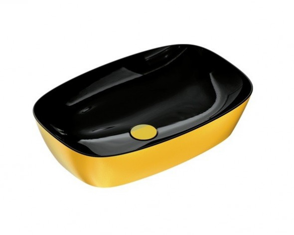 Catalano Green LUX 60 umywalka stawiana na blat 60x40 gold/black złoty/czarny 160APGRLXNO