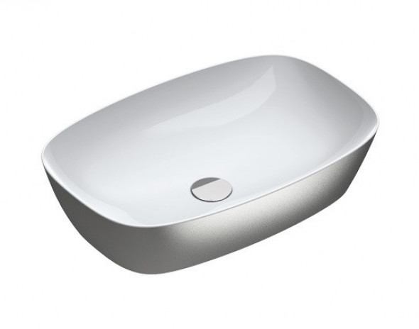 Catalano Green LUX 60 umywalka stawiana na blat 60x40 silver/white srebrny/biały 160APGRLXBA