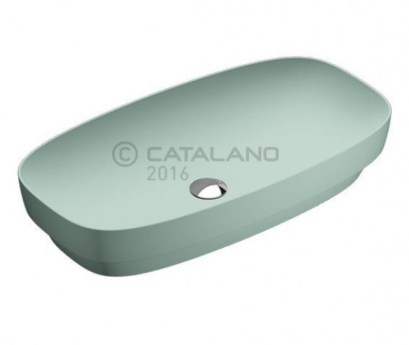 Catalano Green LUX 75 umywalka stawiana lub wpuszczana w blat 75x40 verde zielony matowy 175AGRLXVS