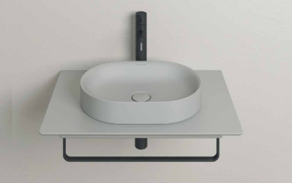 Catalano Horizon wieszak na ręcznik do blatu 75 cm czarny matowy 5PPC75NS