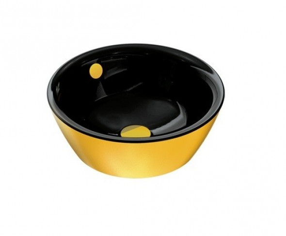 Catalano Velis umywalka stawiana na blat 42x42 gold/black złoty/czarny 142VLNNO