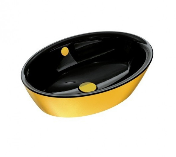 Catalano Velis umywalka stawiana na blat 60x42 gold/black złoty/czarny 160VLNNO