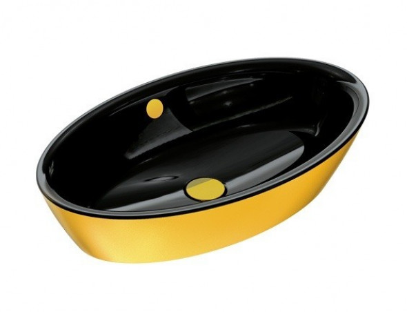 Catalano Velis umywalka stawiana na blat 70x42 gold/black złoty/czarny 170VLNNO