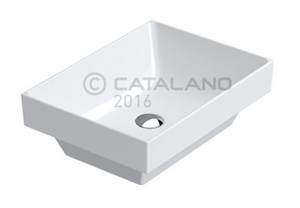 Catalano Verso 50 umywalka stawiana lub wpuszczana w blat 50x37 cataglaze biały 15037VEN00