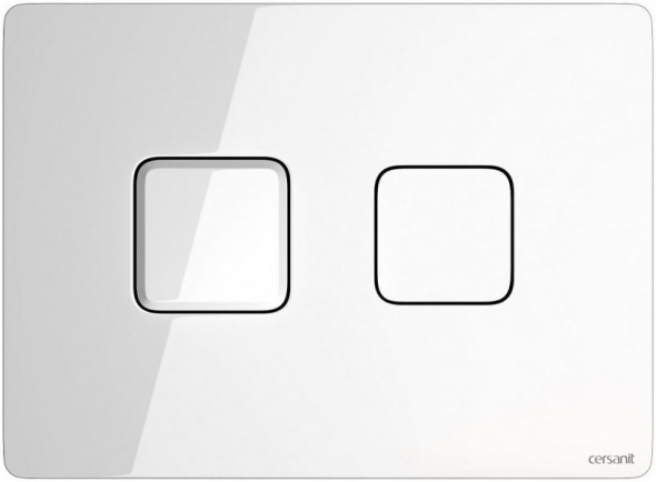 Cersanit Accento Square przycisk spłukujący do WC szkło białe S97-054