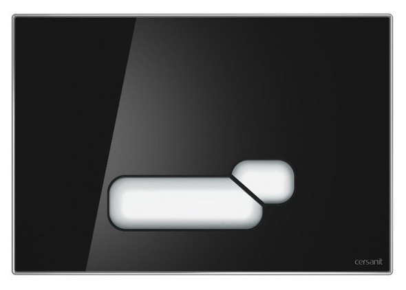 Cersanit Actis przycisk spłukujący do WC szkło czarne S97-018