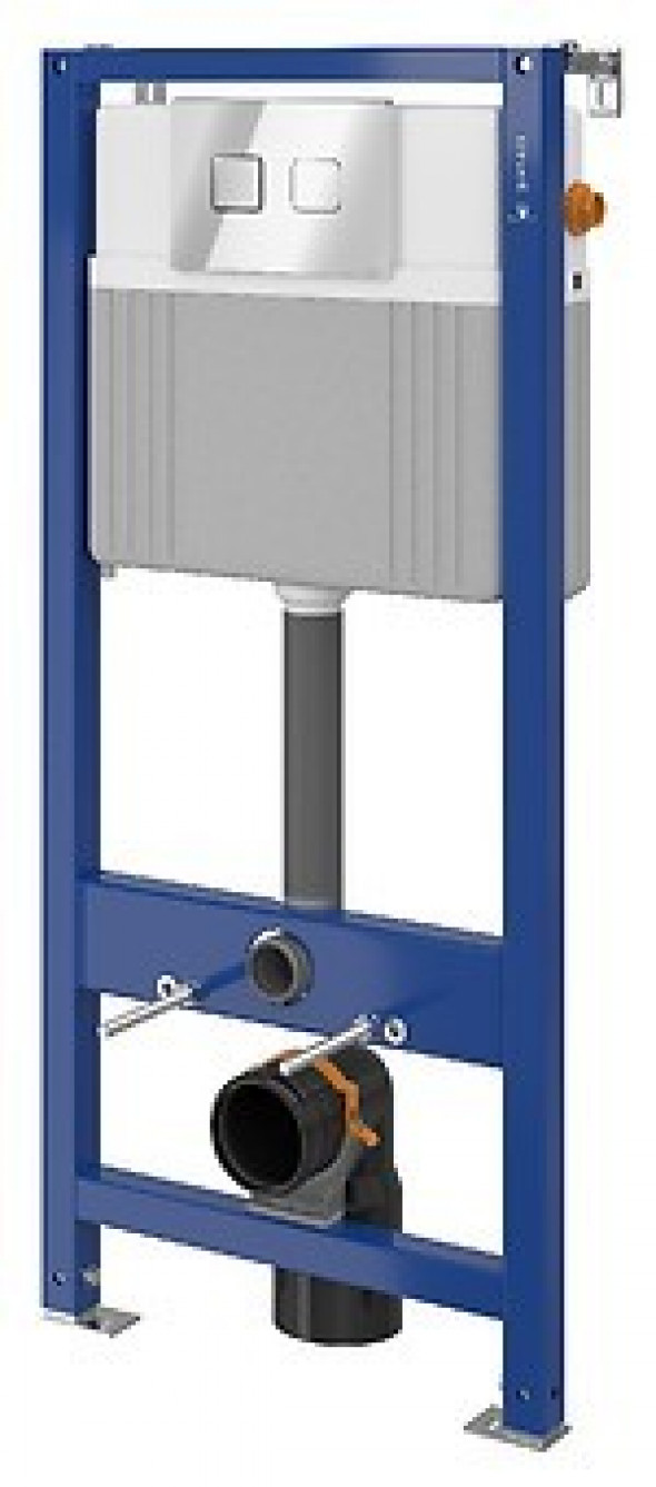 Cersanit AQUA PNEU zestaw stelaż  + przycisk chrom błyszczący S701-332