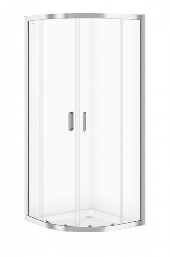 Cersanit Arteco kabina półokrągła drzwi przesuwne 90x90 chrom przeźroczyste CleanPro S157-002