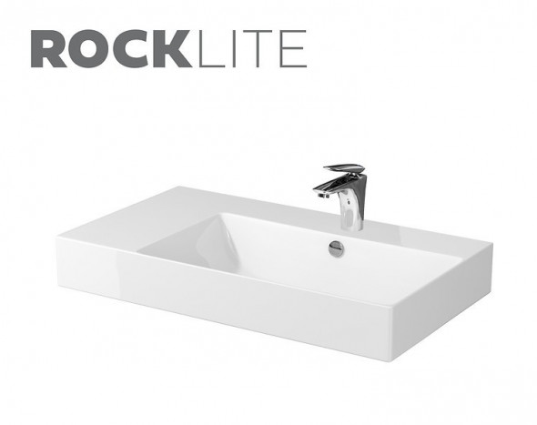 Cersanit Inverto 80 umywalka meblowa/stawiana na blat LEWA 80x45 biały K671-016