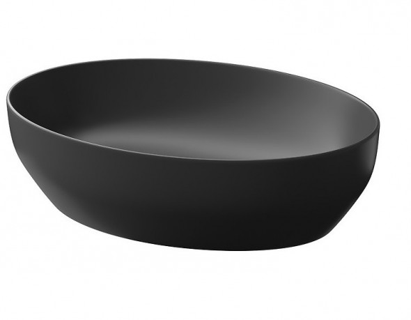 Cersanit Larga umywalka nablatowa elipsa 50x38 antracyt mat K677-014