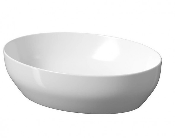 Cersanit Larga umywalka nablatowa elipsa 50x38 biały K677-002